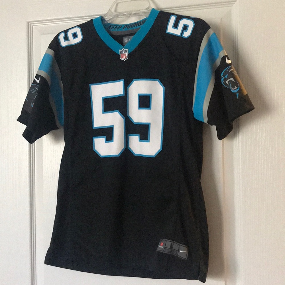 Nike NFL panthers football jersey -youth large or Women S/M